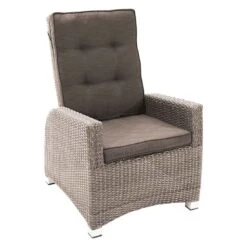 Ploß Nizza Comfort Gartensessel Geflecht/Polster Natur-Beige-Braun-Meliert/Savanna