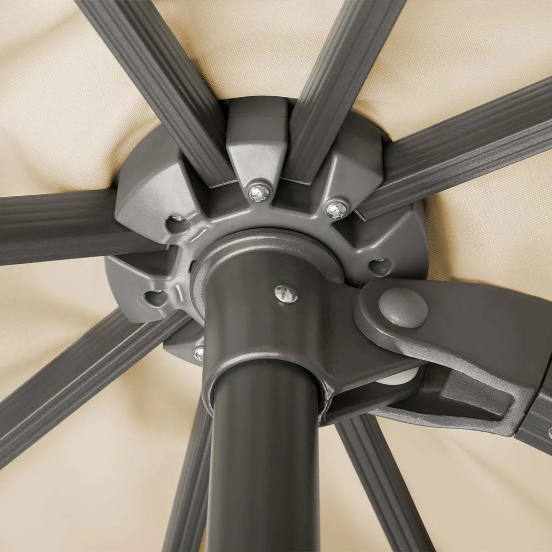 Schneider® Schneider Rhodos Grande Ampelschirm 300x400cm Anthrazit/Natur – Bild 11