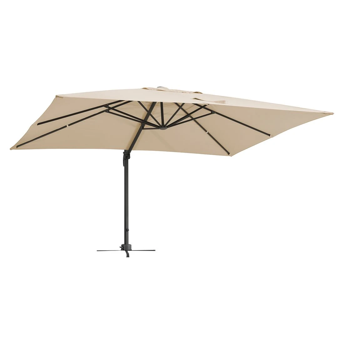 Schneider® Schneider Rhodos Grande Ampelschirm 300x400cm Anthrazit/Natur – Bild 6