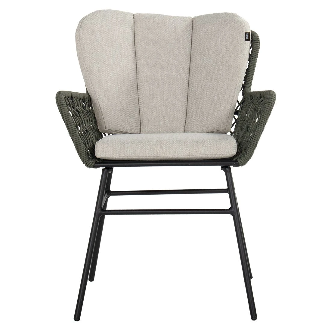 Schöner Wohnen Benet Gartensessel Aluminium/Rope Schwarz/Olive – Bild 2