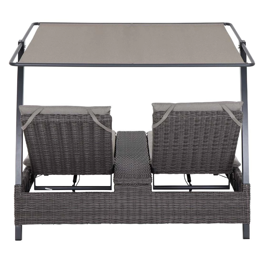Siena Garden Corido Daybed Inkl. Dach Aluminium/Gardino-Geflecht Matt Anthrazit/Charcoal Grey – Bild 6