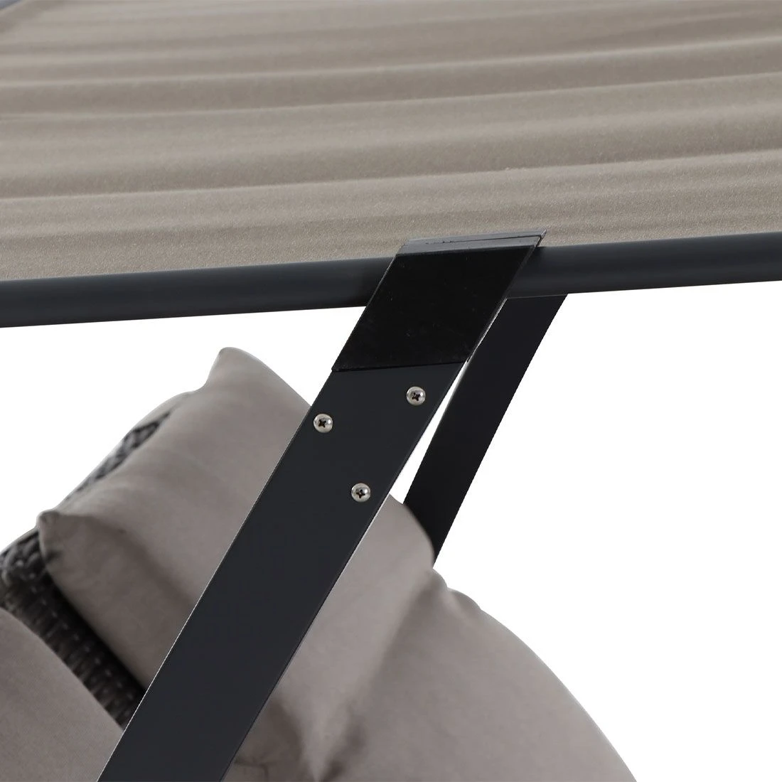 Siena Garden Corido Daybed Inkl. Dach Aluminium/Gardino-Geflecht Matt Anthrazit/Charcoal Grey – Bild 7