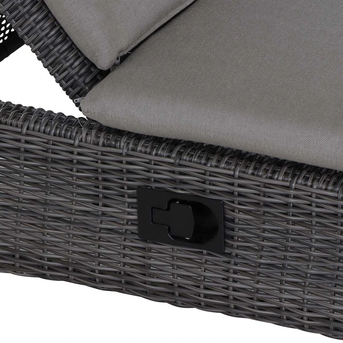 Siena Garden Corido Daybed Inkl. Dach Aluminium/Gardino-Geflecht Matt Anthrazit/Charcoal Grey – Bild 9