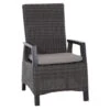 Siena Garden Corido Gartensessel Aluminium/Geflecht Inkl. Kissen Matt Anthrazit/Charcoal Grey