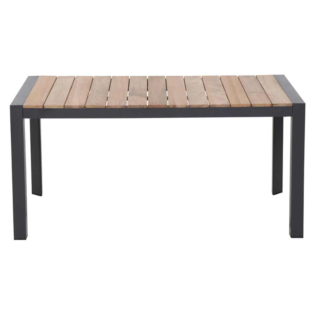 Siena Garden Londra Dininglounge 5-tlg. Mit Tisch 140x80cm Anthrazit/Schwarz-Silber – Bild 6