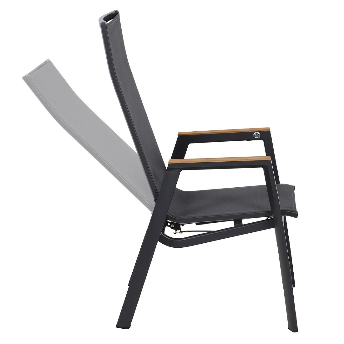 Siena Garden Rondo Gartensessel Aluminium/Ranotex®-Gewebe Matt Anthrazit/Grau – Bild 4