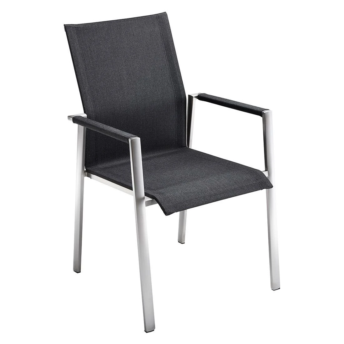 Solpuri Dance Stapelsessel Edelstahl/Textilene Silber/Coal