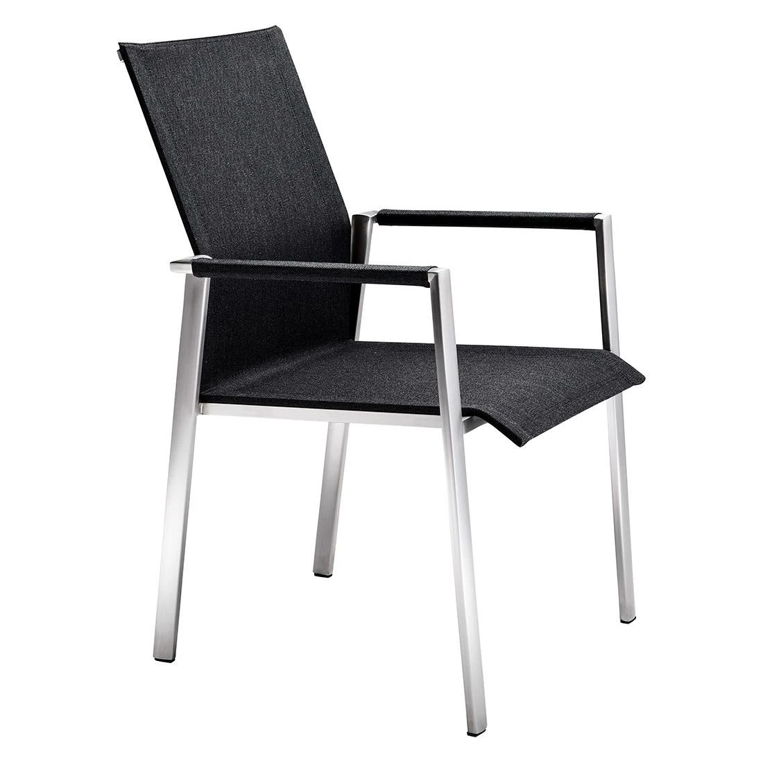 Solpuri Dance Stapelsessel Edelstahl/Textilene Silber/Coal – Bild 2