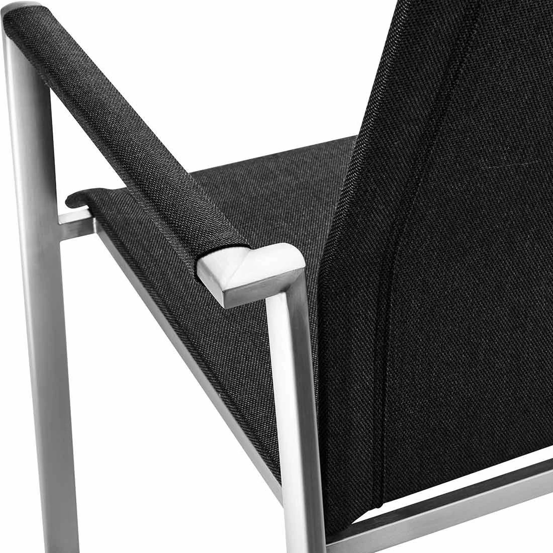 Solpuri Dance Stapelsessel Edelstahl/Textilene Silber/Coal – Bild 7