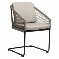 Stern Odea Freischwinger Aluminium/Rope/Polyacryl Schwarz Matt/Salt