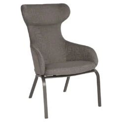 Stern Stan Loungesessel Aluminium/Outdoorstoff Anthrazit/Dunkelgrau-Schiefergra Meliert