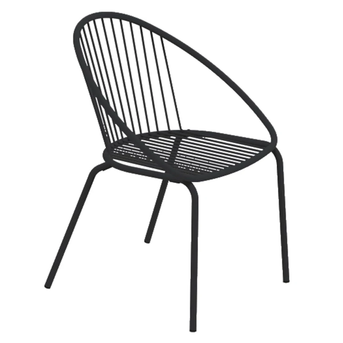 Vermobil Aria Stapelstuhl Stahl Schwarz