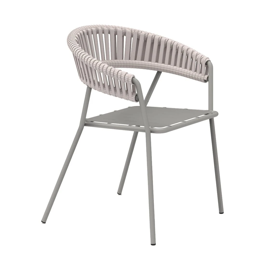 Vermobil Key West Stapelsessel Stahl/Rope Fango