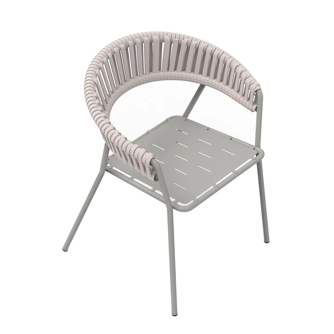 Vermobil Key West Stapelsessel Stahl/Rope Fango – Bild 2