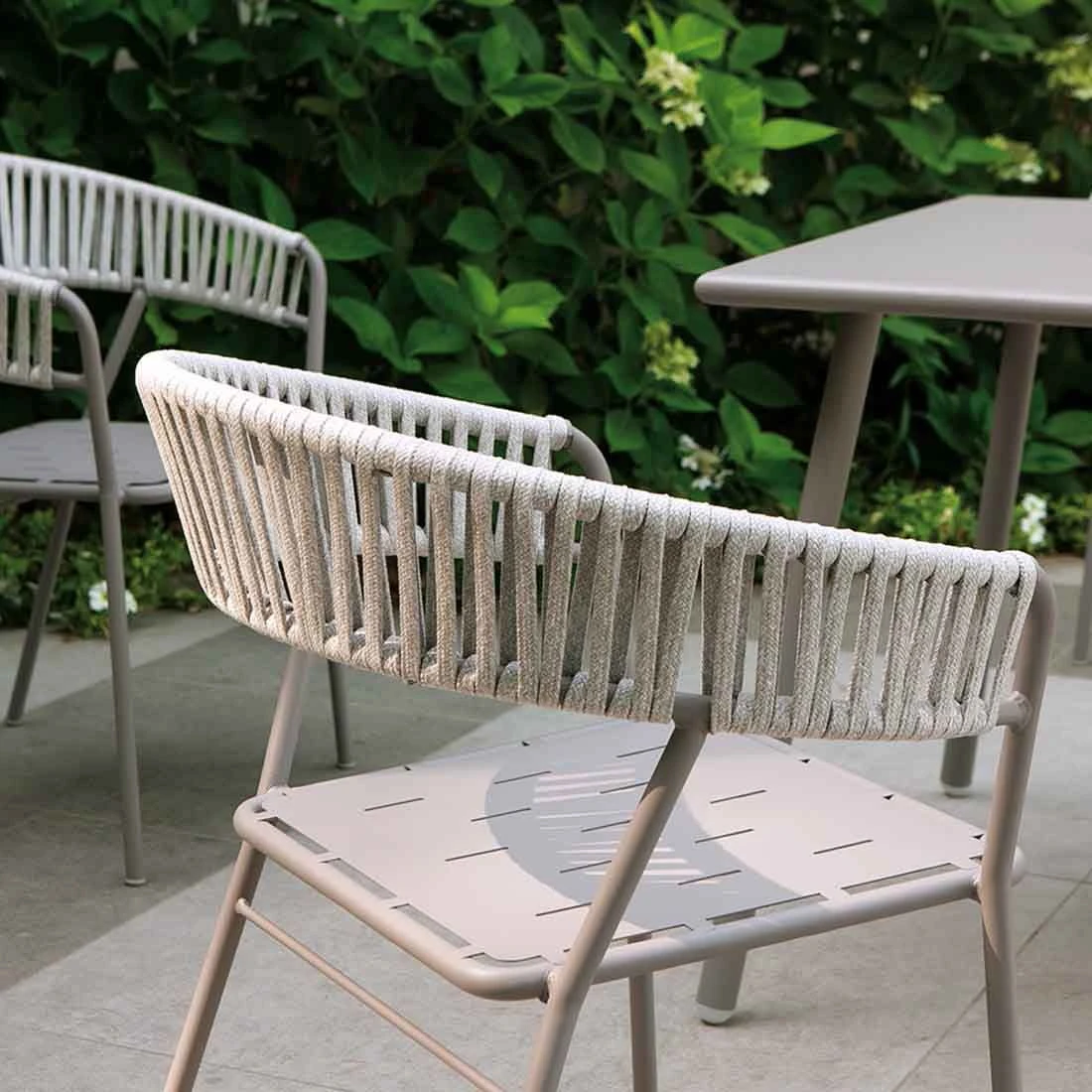 Vermobil Key West Stapelsessel Stahl/Rope Fango – Bild 3