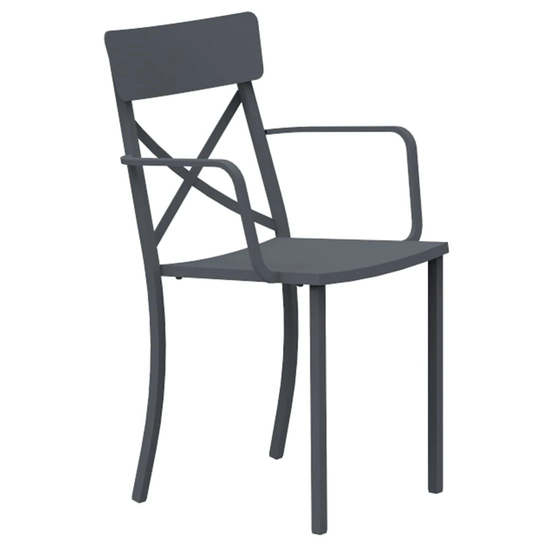 Vermobil Mogan Stapelsessel Stahl Antikgrau