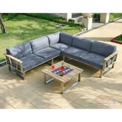 Zebra Belvedere Ecklounge Edelstahl/Tuva Edelstahl/Medium Grey