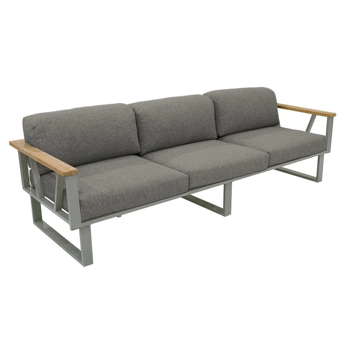 Zebra Belvedere Ecklounge 4-tlg. Edelstahl/Tuvatextil Silber/Tweed Grey – Bild 4