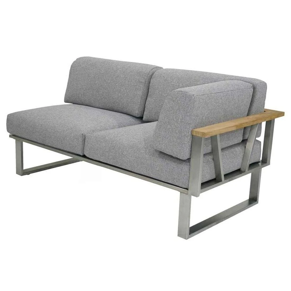 Zebra Belvedere Ecklounge 6-tlg. Edelstahl/Olefin Silber/Grau – Bild 2