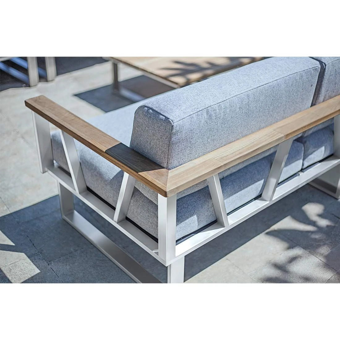 Zebra Belvedere Ecklounge 6-tlg. Edelstahl/Olefin Silber/Grau – Bild 7