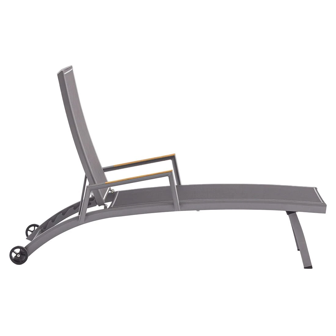 Zebra Fly Gartenliege Aluminium/Textilene Elegance Grey/Dark Grey – Bild 2