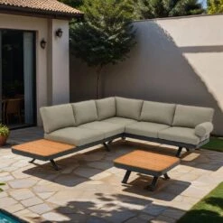 Zebra Sky Ecklounge 2-tlg. Aluminium/Sunproof Graphit/Camden Grey